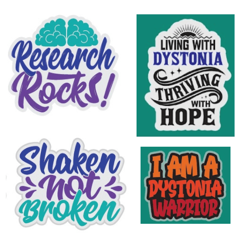 dystonia awareness stickers