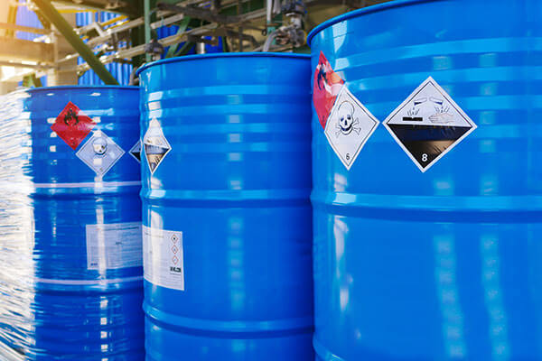 Barrels of toxic waste.